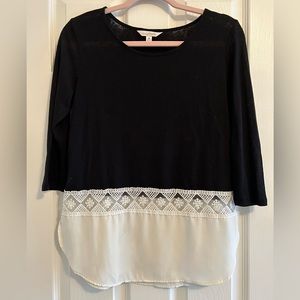 Black & White Sweater Top
